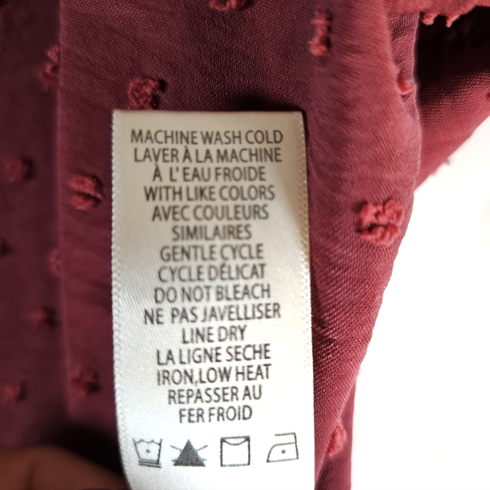 2/$20 Max Studio 1X Ruffled Trim Top - Picture 4 of 8
